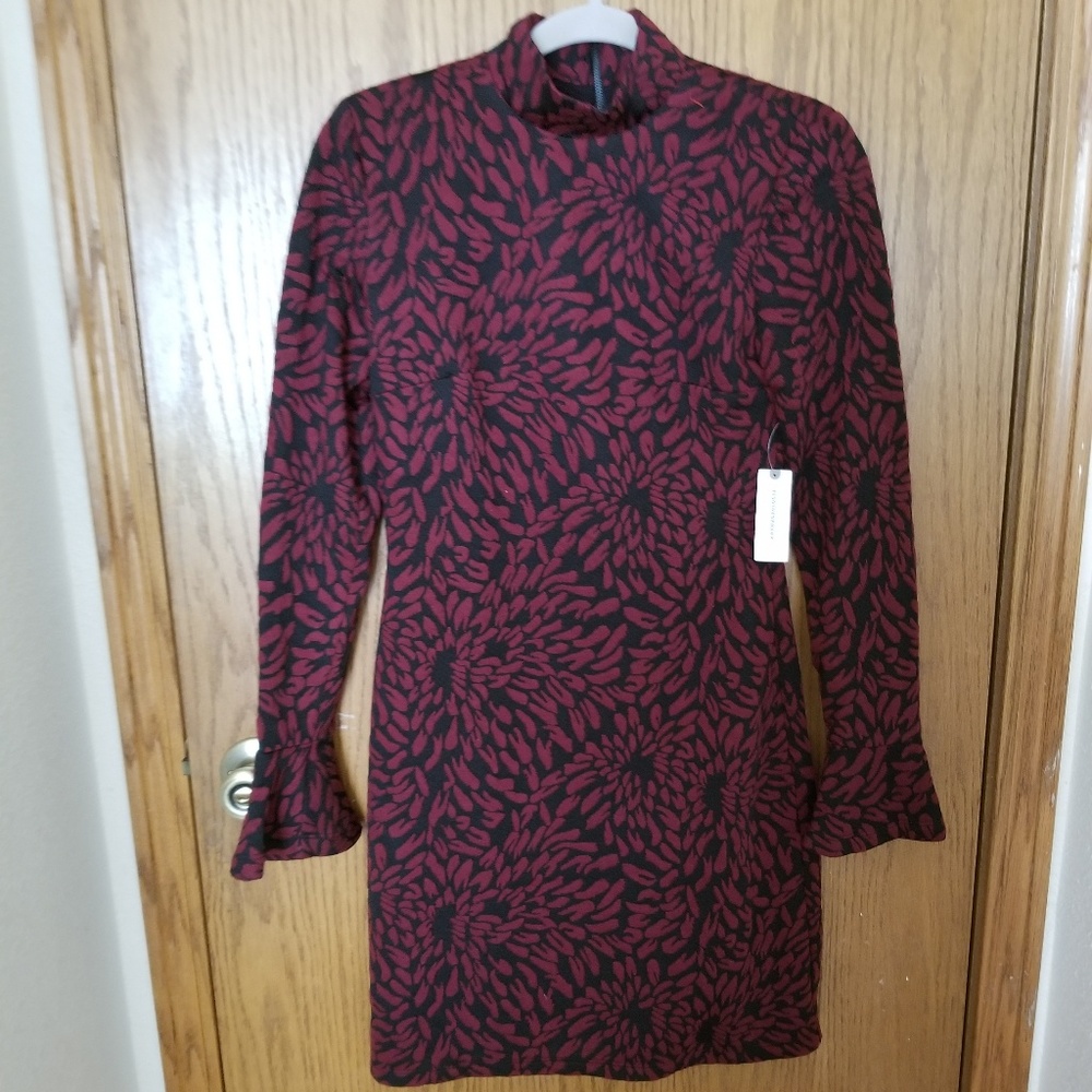 Anthropologie Hutch Red Floral Tunic Dress